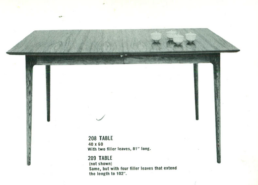 Lawrence Peabody Dining Table Model 208 for Richardson Brothers / The Peabody Collection