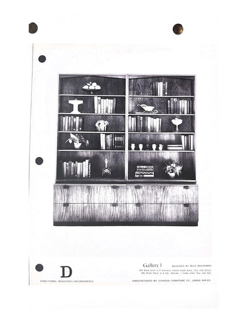 Milo Baughman 3 Shelf Book Deck for Directional, 396