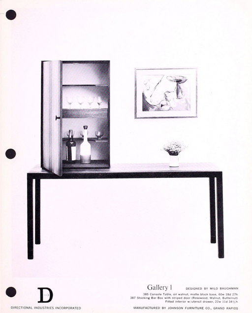 Milo Baughman Console Table for Directional, 385