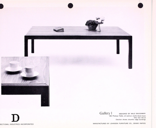 Milo Baughman Plateau Table for Directional Table, 382