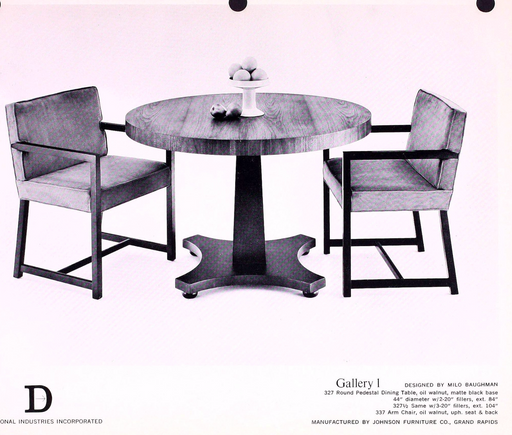 Milo Baughman Round Pedestal Dining Table for Directional - 327