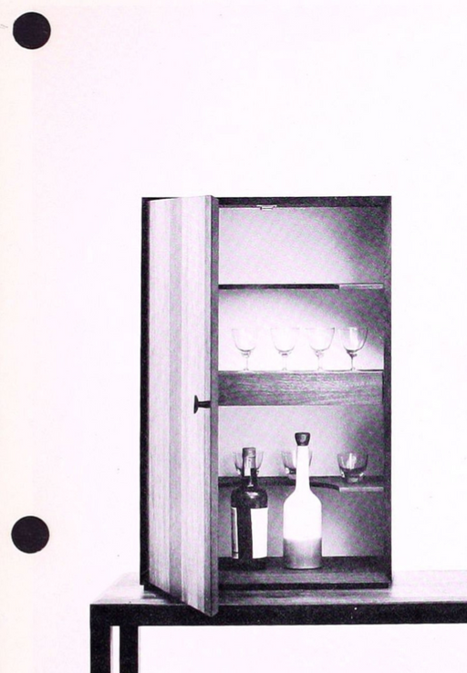 Milo Baughman Stacking Bar with Striped Door for Directional, 387
