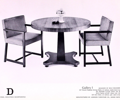 Milo Baughman Upholstered Arm Chair for Dining Room for Directional - 337
