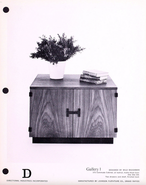 Milo Baughman Walnut Cabinet for Directional, 373