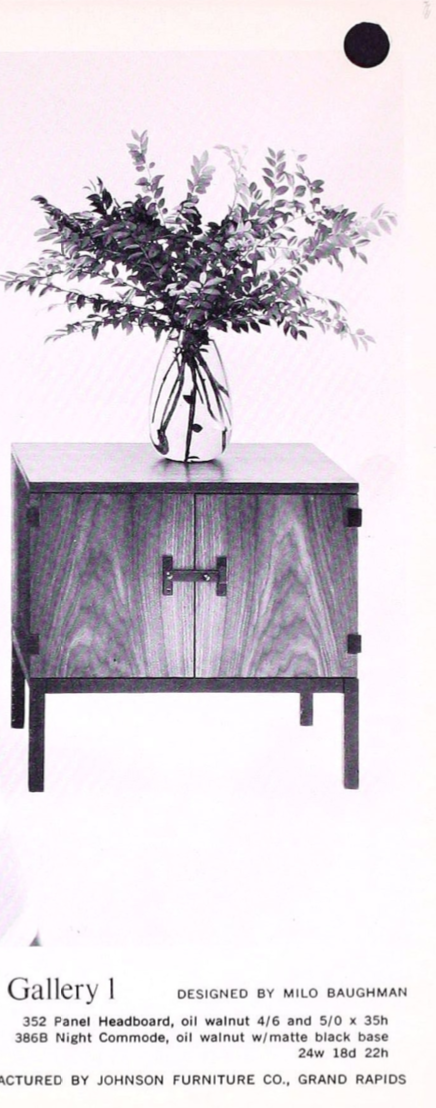 Milo Baughman Wood Side Table for Directional, 386B