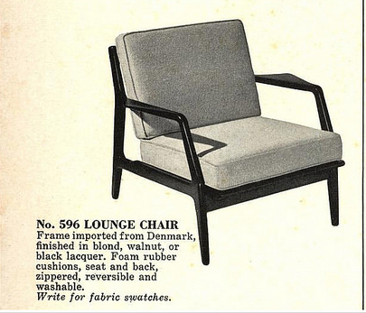 Lawrence Peabody Danish Line Lounge Chair, Model 596 for Selig