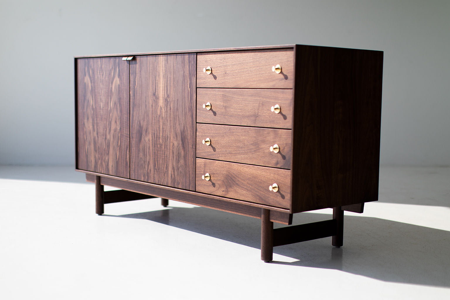 Modern Walnut Credenza : The Peabody Collection