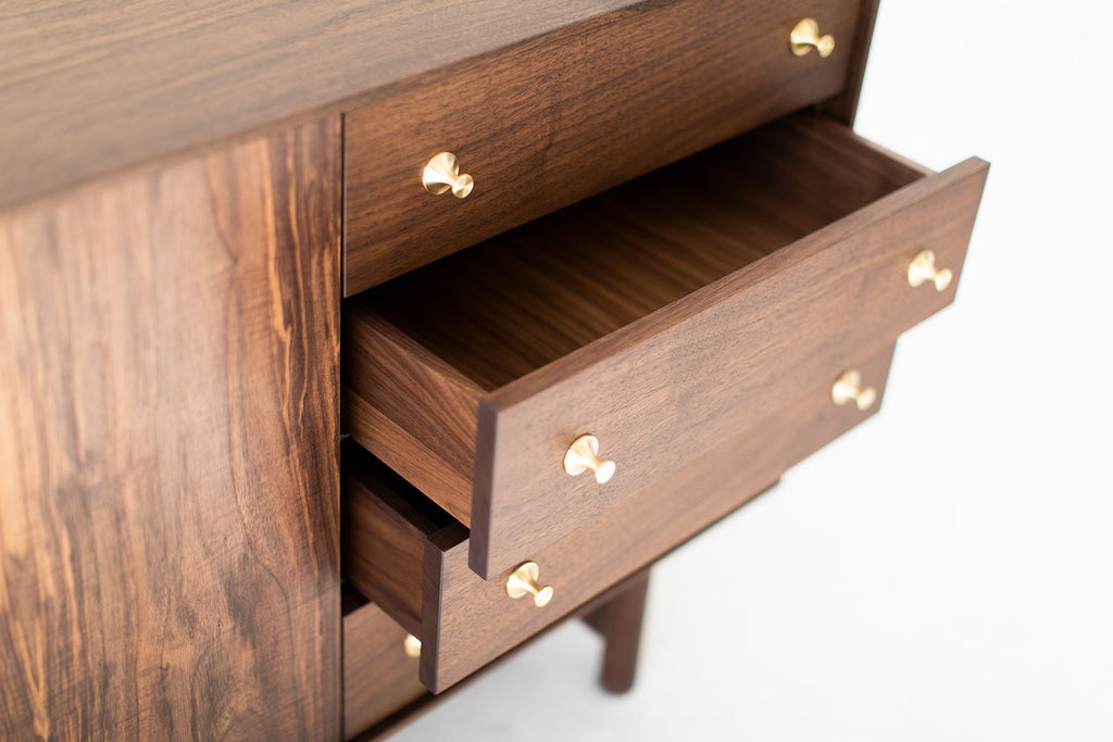 Modern Walnut Credenza : The Peabody Collection