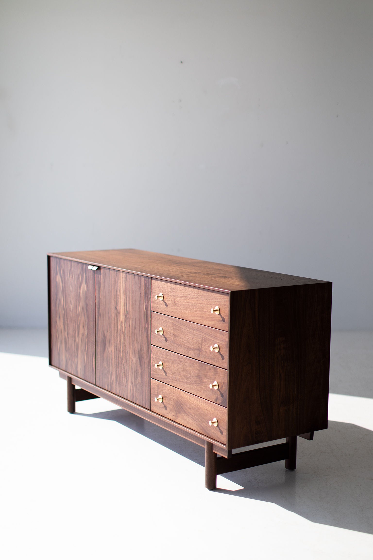 Modern Walnut Credenza : The Peabody Collection