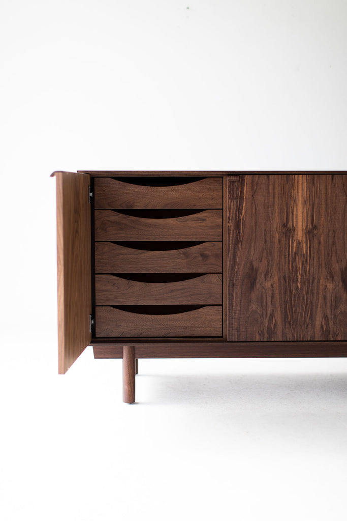 Modern Walnut Credenza : The Peabody Collection