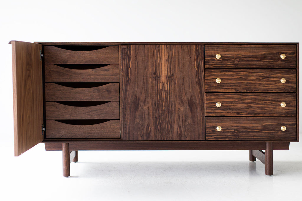 Modern Walnut Credenza : The Peabody Collection