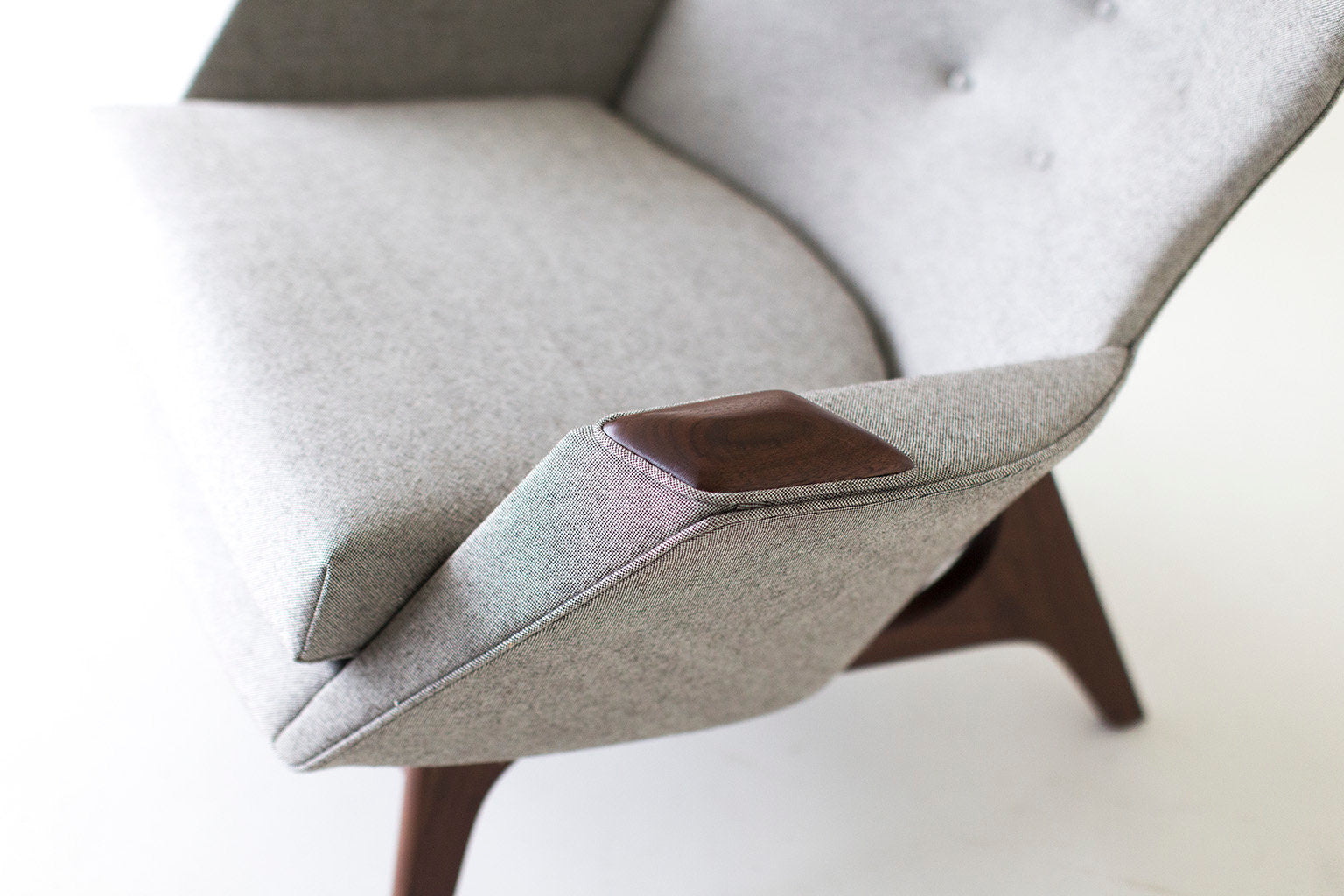 Wooly Modern Arm Chair in Wool - 1407, image 8