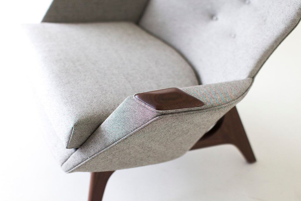Wooly Modern Arm Chair in Wool - 1407, image 8