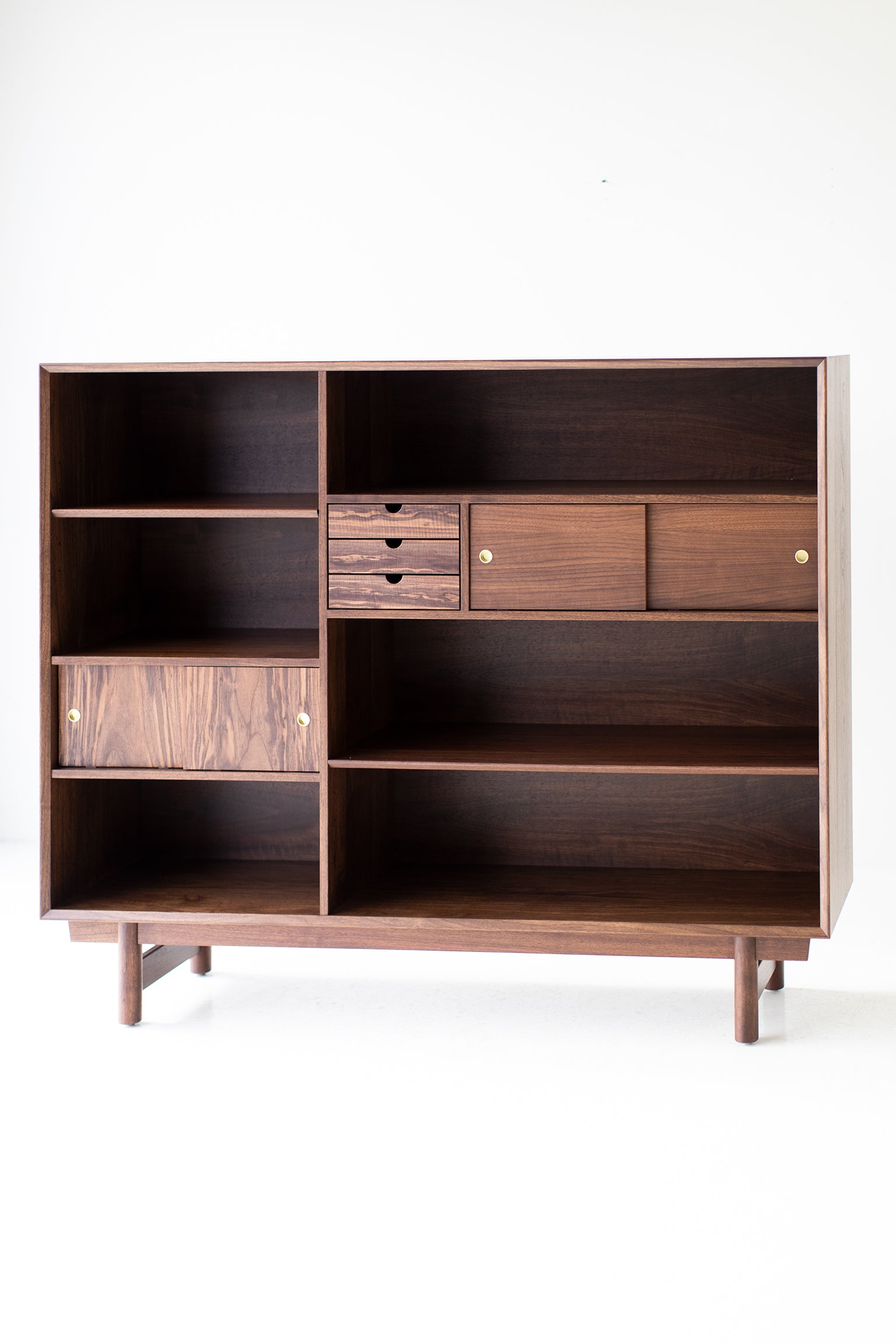 Peabody Modern Walnut Bookcase - 2106