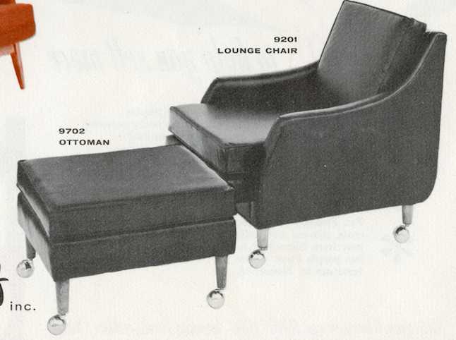 Lawrence Peabody Lounge Chair Model 9201 / Ottoman 9702 for Nemschoff: The Peabody Collection
