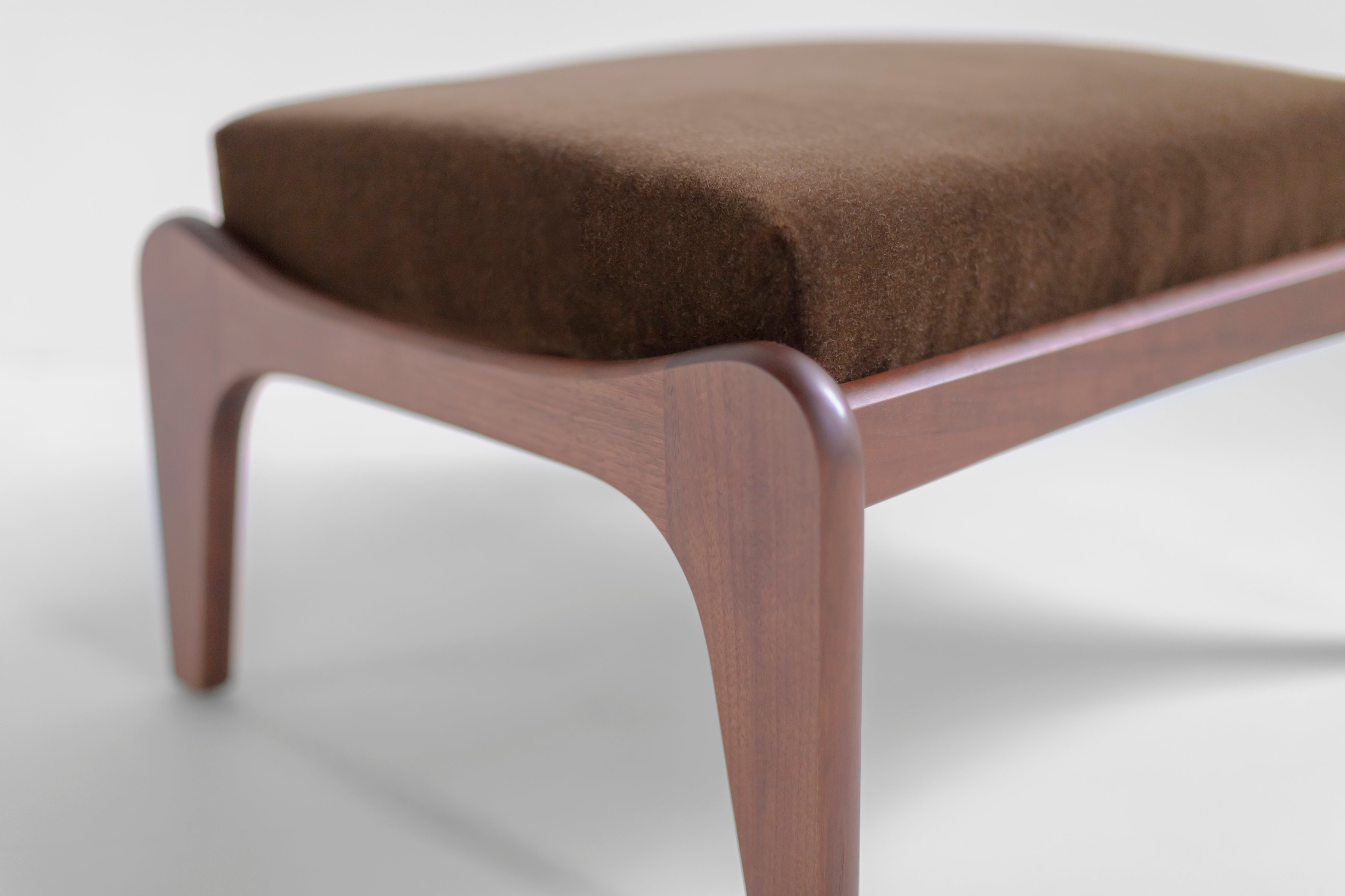 Craft Modern Walnut Ottoman, image 2