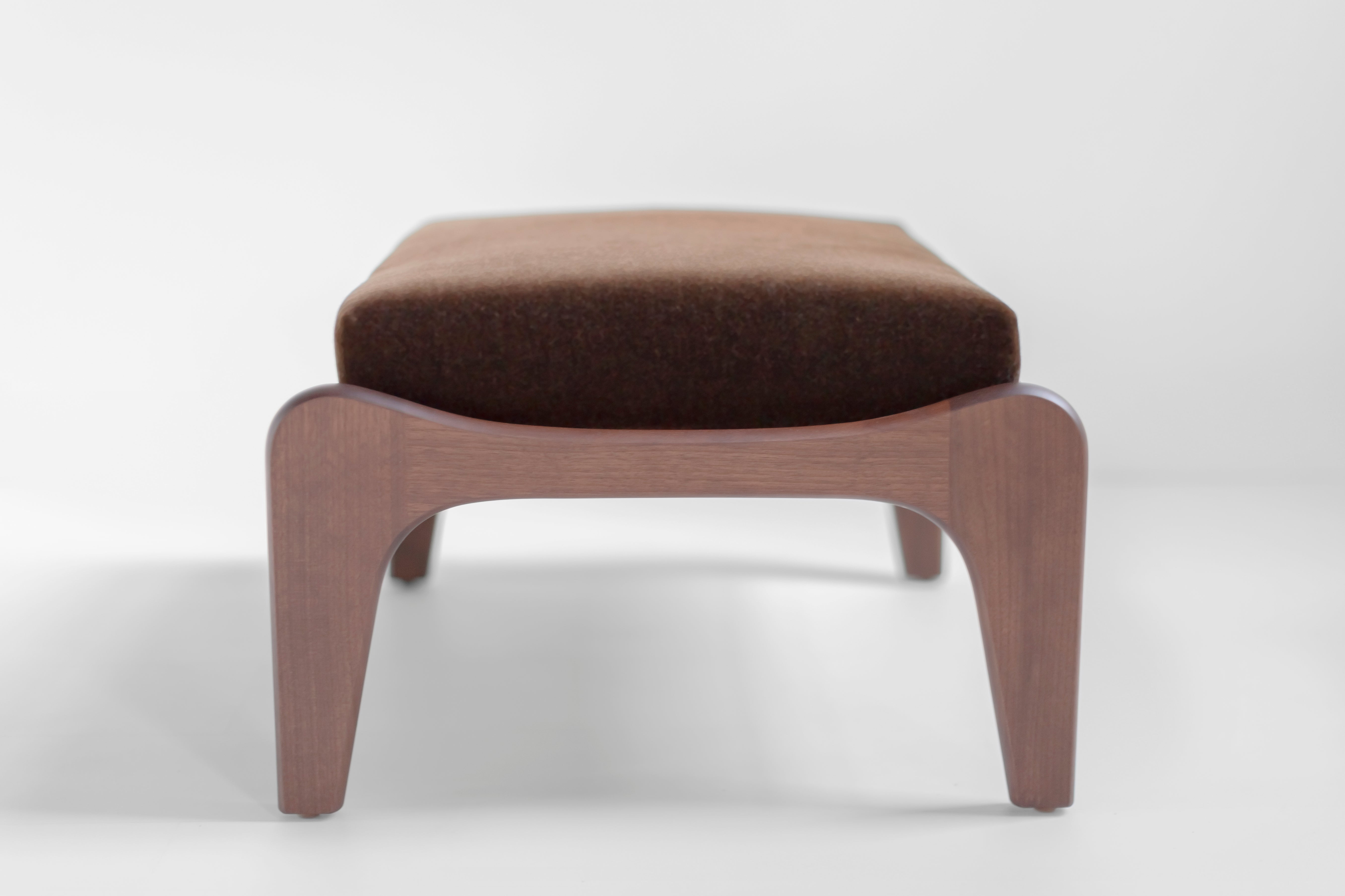 Craft Modern Walnut Ottoman, image 3