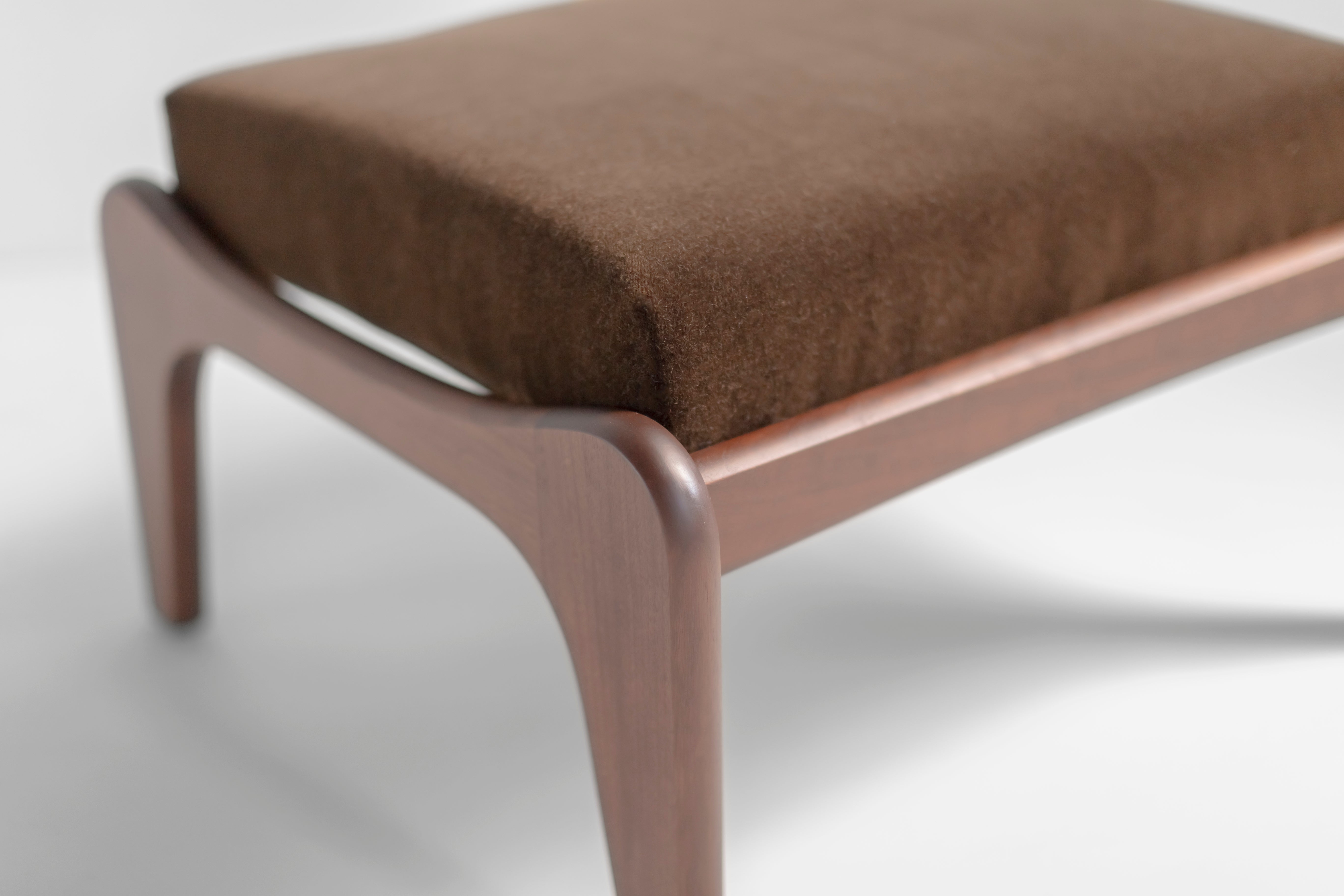 Craft Modern Walnut Ottoman, image 4