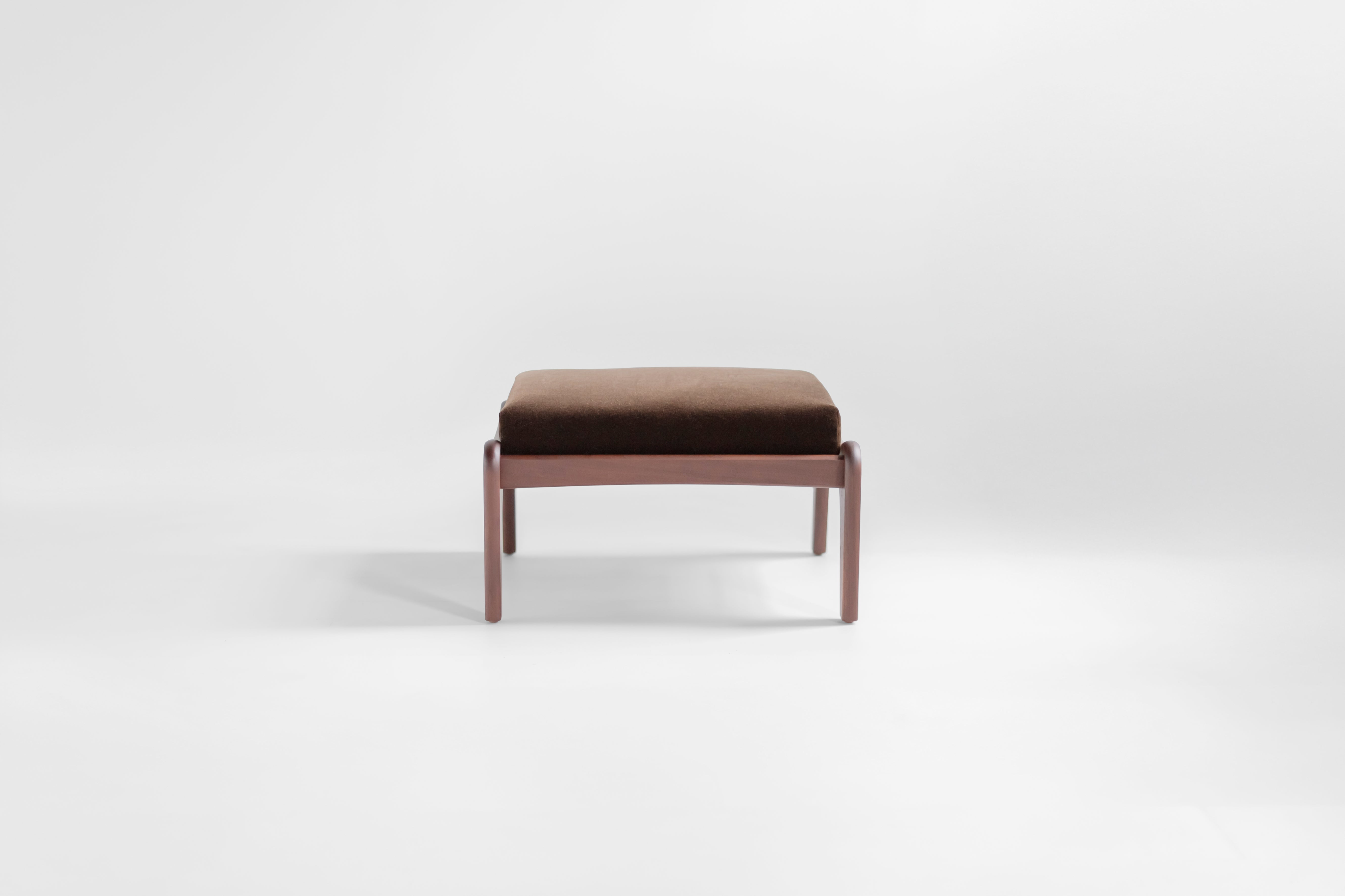 Craft Modern Walnut Ottoman, image 5