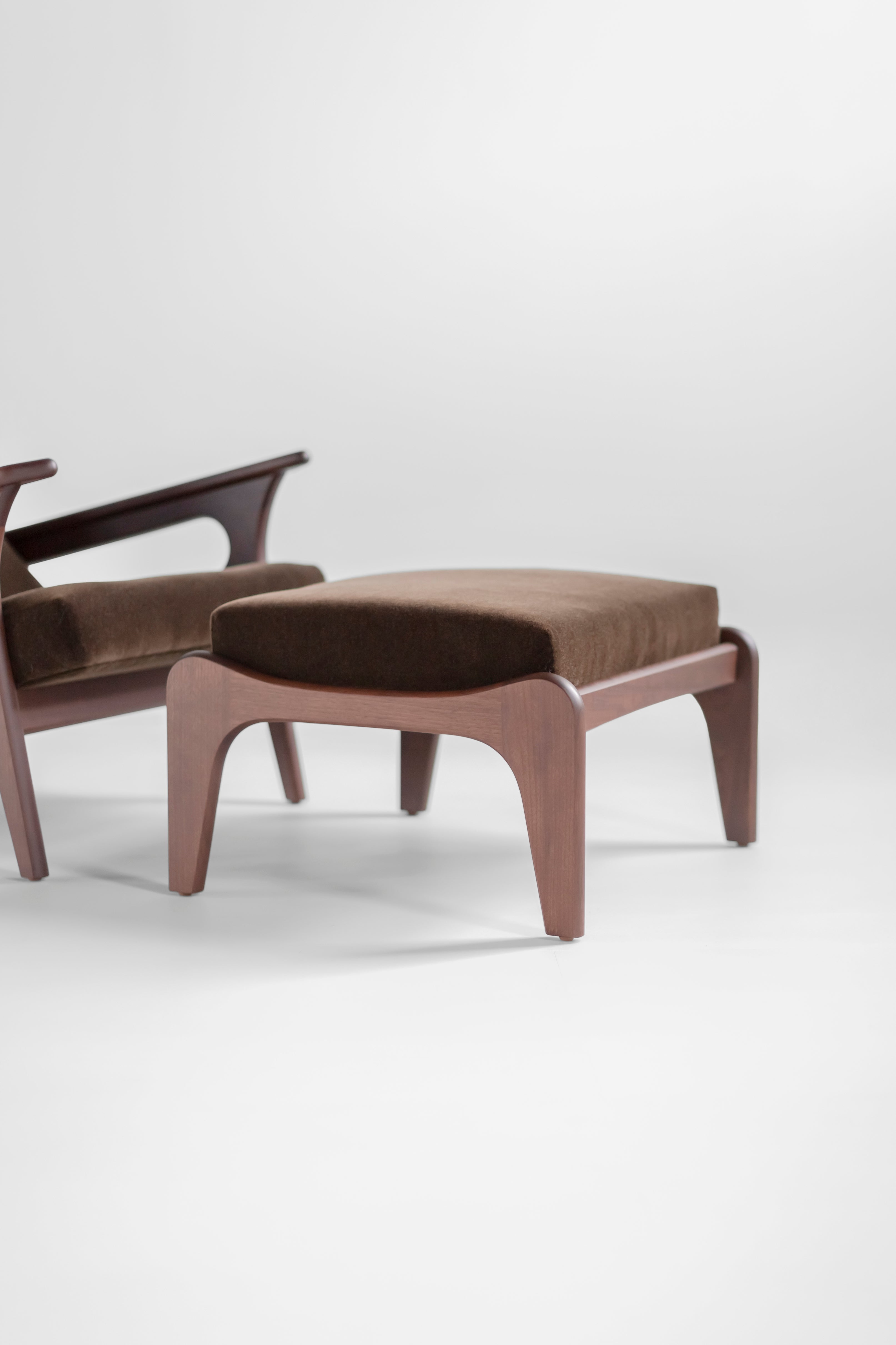Craft Modern Walnut Ottoman, image 6