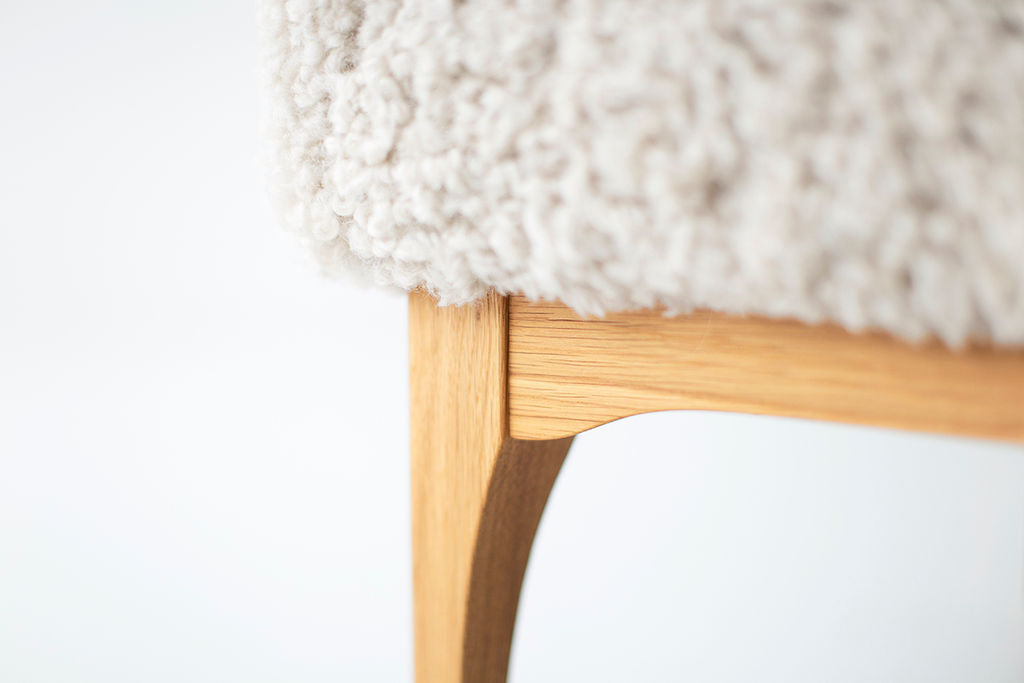 Craft Associates Nantucket Lounge Chair in Shearling, Image 07