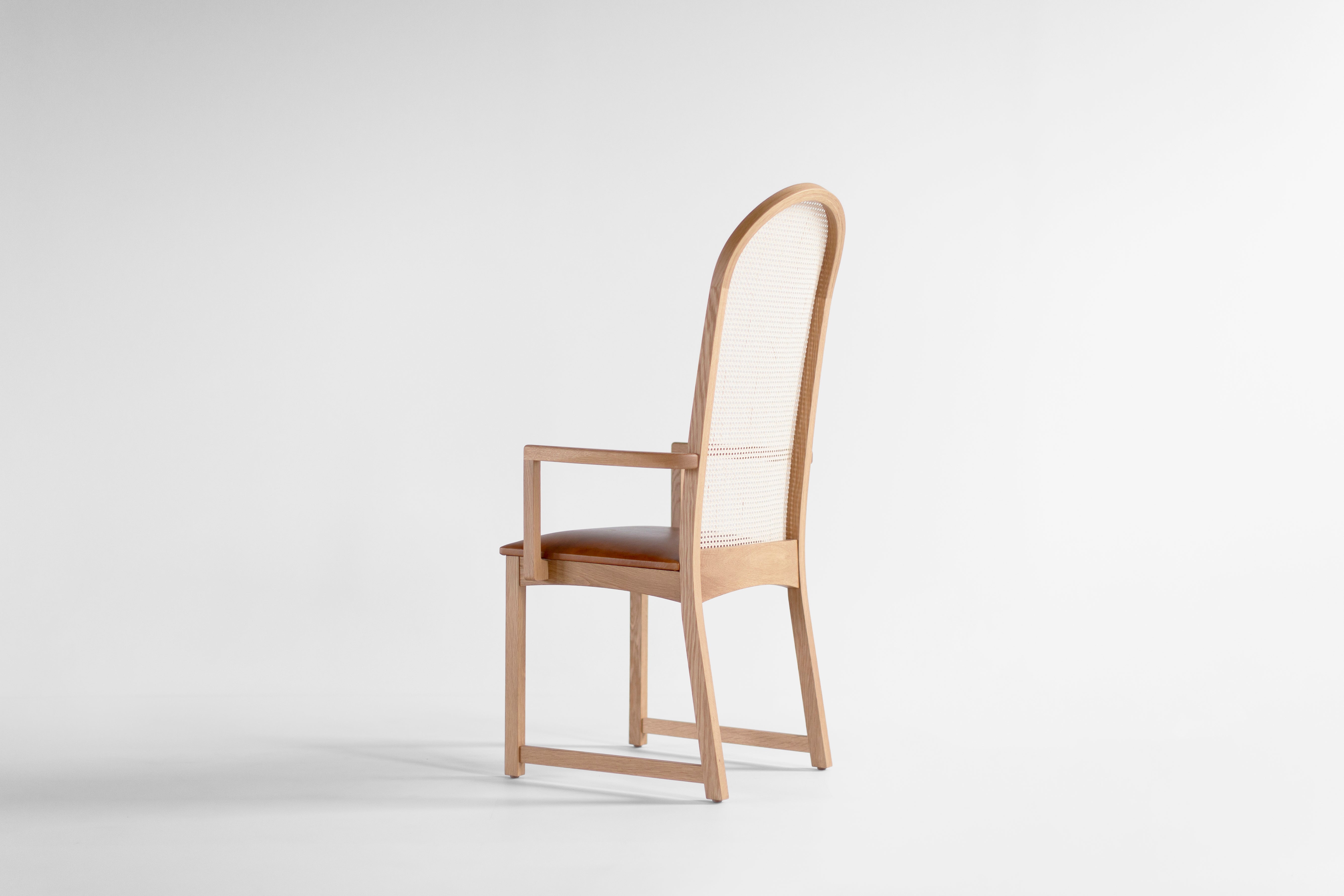 Milo Baughman Highback Arch Dining Chair Arms, image 3