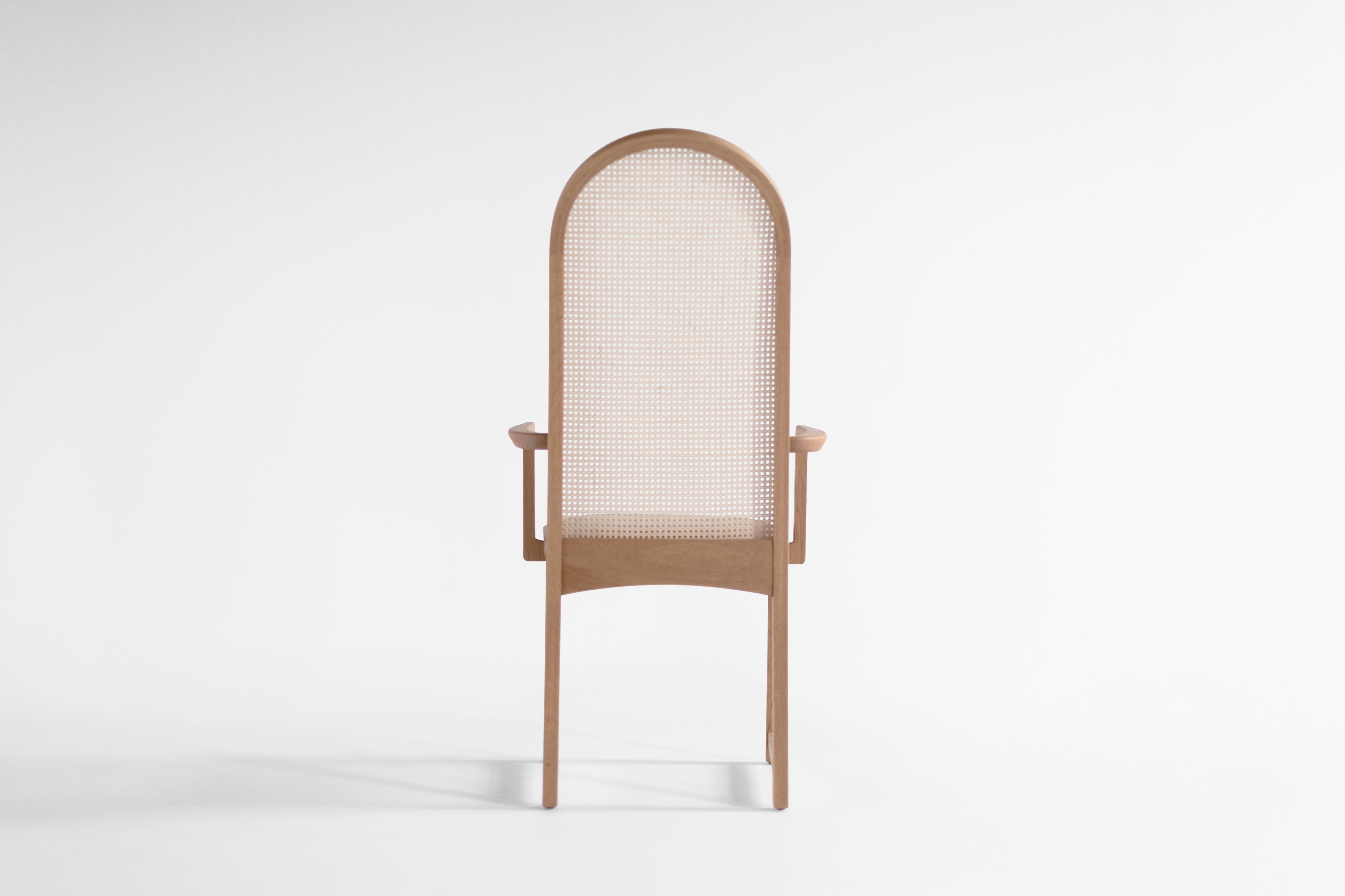 Milo Baughman Highback Arch Dining Chair Arms, image 6