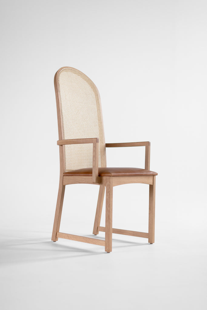 Milo Baughman Highback Arch Dining Chair Arms, image 7