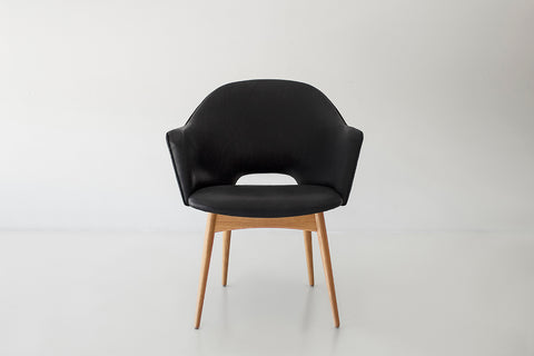 Modern Dining Arm Chair Scoop, Image 1