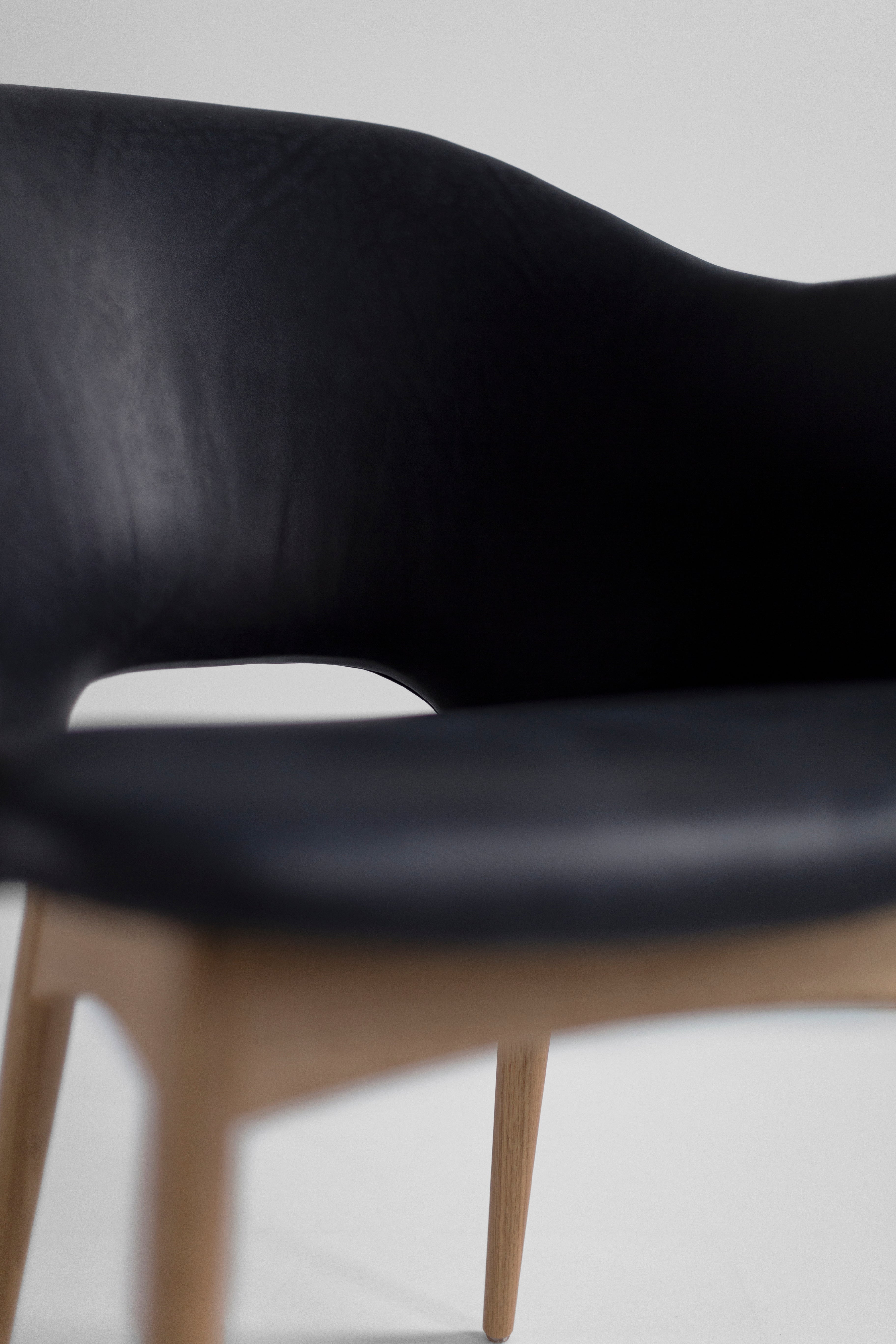 Modern Dining Arm Chair Scoop, Image 2