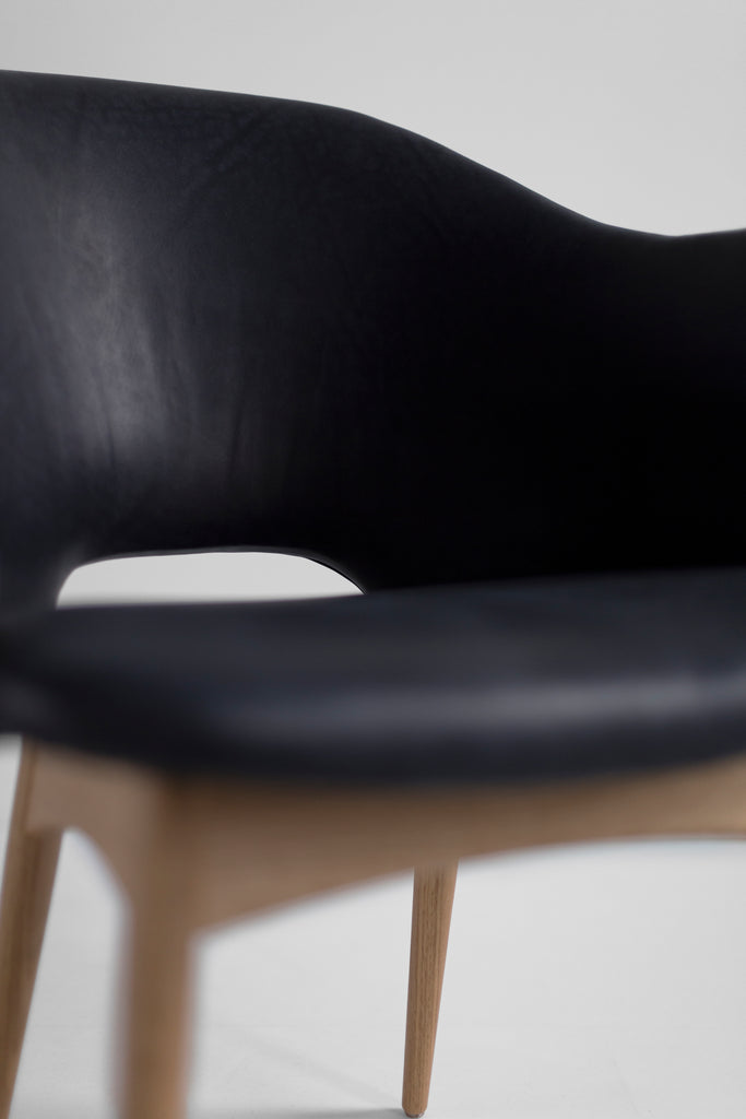 Modern Dining Arm Chair Scoop, Image 2