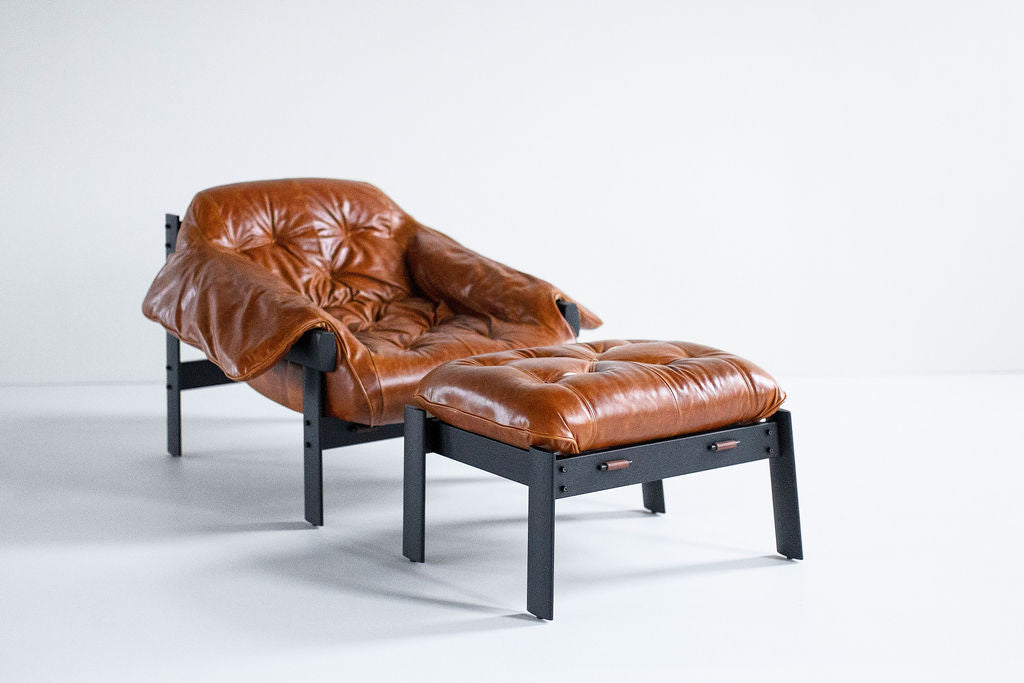 Percival Lafer Leather MP 41 Lounge Chair Ottoman, image 1