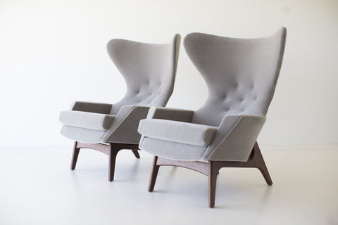 Wing Back Chairs in Mohair  Craft Associates® Furniture – craft